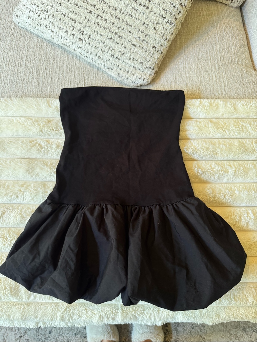 Glg strapless bubble mini dress